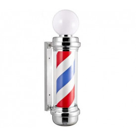 Reclama frizerie, Barber pole rotativ 73CM, Semn luminos Barbershop cu lumina LED