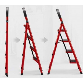 Scara 3 trepte late, pliabila, treapta de sus 65cm, max 80kg, platforma 30x20cm