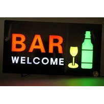 Semn luminos: BAR Welcome pentru geam vitrina Pub, Club, Restaurant, Reclama firma