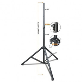 Set 2 bucati x Suport trepied profesional 100-200CM 80KG, Stativ pentru boxe foarte grele SP-19S