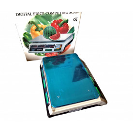 Cantar electronic 40KG, Tava inox 33 x 24cm, Dublu afisaj, Acumulator reincarcabil