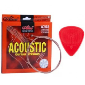 Chitara acustica grena 4/4 38" + 6 corzi metalice rezerva + Pana 0.71mm, Exersat Invatat Incepator