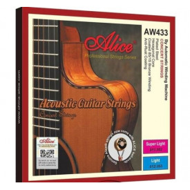 Corzi rezerva profesionale (6 bucati) pentru chitara acustica, 85/15, Alice AW433