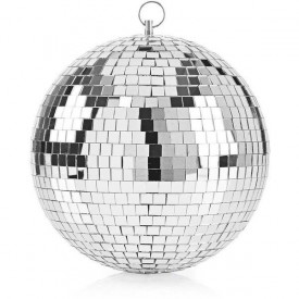Glob disco oglinzi cu motor, Rotativ, Diametru 30 / 40 cm, Silver mirror disco ball, club dans pub petrecere eveniment