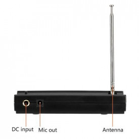 Microfon Fara Fir (Wireless) Basic SM58, Receptor SH-200 VHF, Distanta 30 metri, Baterie 9V