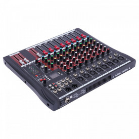 Mixer profesional audio 8 canale neamplificat, Consola DJ Club Bluetooth USB, Phantom 48V