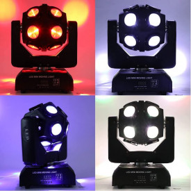 Moving head 12x10W LED RGBW Glob rotativ lumini scena 4in1, DMX, Ibiza E-cosmos