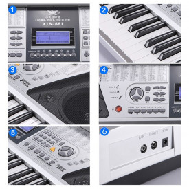 Orga electronica XTS-661 cu afisaj claviatura, Sintetizator 61 de taste, 5 octave, 91x32cm