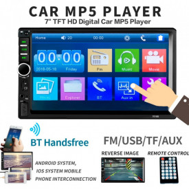 Radio Casetofon Auto (2DIN) 7" Bluetooth MP5 USB, TouchScreen, 7018B