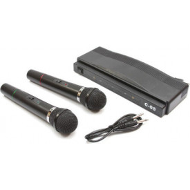 Set karaoke cu 2x Microfon Wireless, Buton On-Off, Receiver FM System WVNGR C-05 HEROSTAR