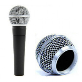Microfon vocal cu fir SM58, Buton On-Off, Include: Cablu 300cm, Husa, Nuca plastic