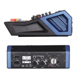 Mixer audio amplificat 4 canale 300W (2x150 8Ω) TUM QL40USB, Consola DJ, Bluetooth, USB, Display