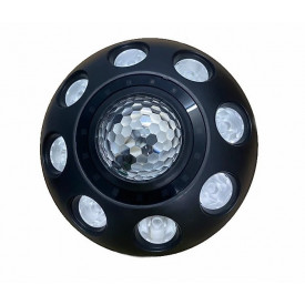 Moving head OZN 360° 60W, Glob disco rotativ 8 becuri 3W LED RGBW, Auto/Microfon