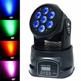 Moving head WASH 7 x 10W RGBW LED, Rotativ 540°, Beam, Strobo, Senzor sunet automat
