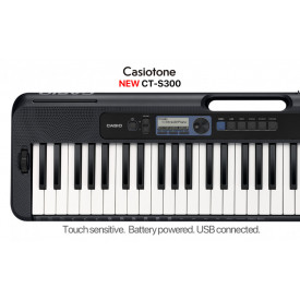 Orga electronica CASIO CT-S300 cu clape touch sensitive, Pitch-Bend Wheel, Portabila, Conexiune USB la tableta PC