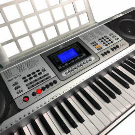 Orga electronica intermediari MK810 + Suport dublu x + Scaun pian, 61 clape, USB, 600 Tonuri