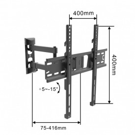 Suport TV mobil, Stativ de perete cu brat flexibil, Inclinare (tilt), Monitor Ecran Display
