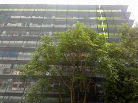 Plasa protectie schela 2X50 m, grad umbrire 80%, verde
