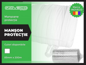 Manson Protectie, Tip Plasa, Diametru 85mm, Lungime 200m, Alb