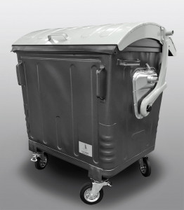 Container metalic 1100 l capac semirotund