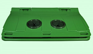 Container 1100 l pentru colectare selectiva sticla - verde