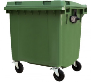 Container 1100 l capac plat, verde