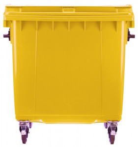 Container 1100 l pentru colectare selectiva plastic - galben