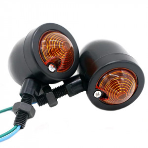 Semnalizatoare moto LED tip Cafe Racer HP-Z035, culoare neagra