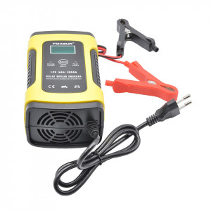 Redresor FOXSUR ORIGINAL smart pentru baterii auto/moto, 12V 5A, cu afisaj electronic si functie Repair