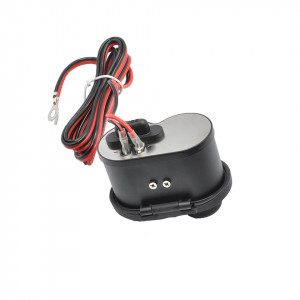 Alimentator moto 12V-5V cu priza bricheta, 2 prize USB (1,5A si 3A, voltmetru si buton on-off, cu prindere pe ghidon sau la oglinda