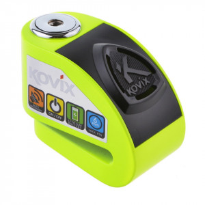 Antifurt moto blocator disc de frana cu alarma KOVIX KD6, culoare vernil