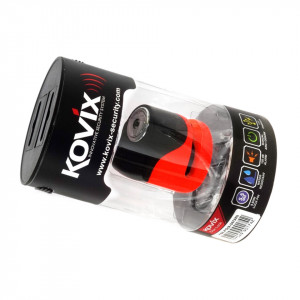 Antifurt moto blocator disc de frana cu alarma KOVIX KS6, culoare portocalie