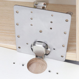 Placa inox de fixare balama pentru mobilier deteriorat