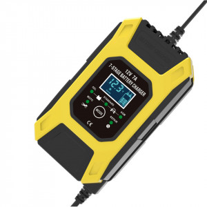 Redresor FOXSUR smart pentru baterii auto/moto, 12V 7A, controlat de microprocesor, cu afisaj electronic, functie Repair