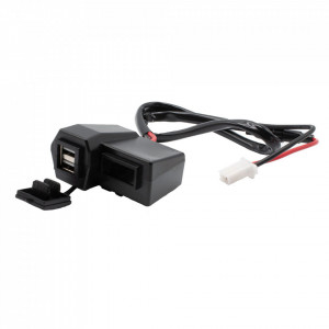 Alimentator moto 5V cu 2 prize USB si voltmetru