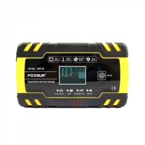 Redresor 12V,8A/24V,4A FOXSUR baterii auto/moto/camion cu afisaj digital