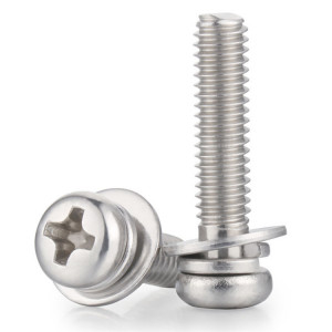 Suruburi inox cu cap bombat, in cruce, M3, set 300 bucati