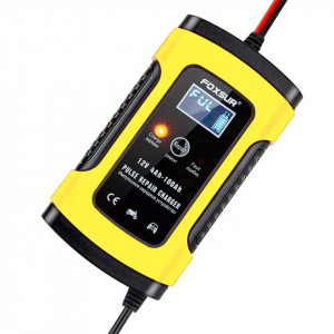 Redresor FOXSUR ORIGINAL smart pentru baterii auto/moto, 12V 5A, cu afisaj electronic si functie Repair