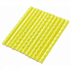 Reflectorizante pentru spite de bicicleta, set 12 bucati, culoare galbena