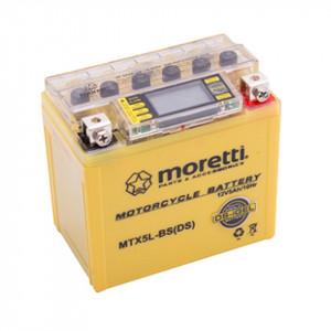 Baterie moto GEL MORETTI MTX5L-BS 12V-5Ah cu display digital