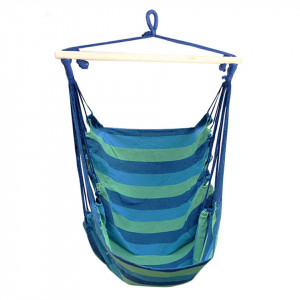 Scaun balansoar suspendabil, culoare verde-albastru
