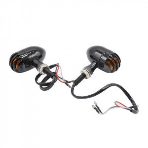 Semnalizatoare moto LED Radiator Design, culoare neagra