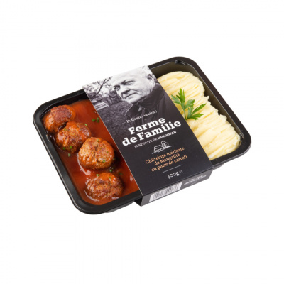 Chifteluțe marinate de Mangaliță cu piure de cartofi