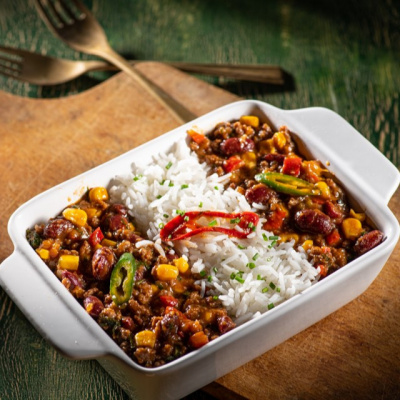 Chili con carne de vită Black Angus și orez 450g