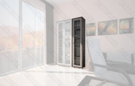 Vitrines polcos elem 45 cm