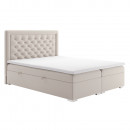 DORMAN - Ágy boxspring, krém, 160x200