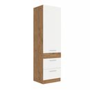 Felső szekrény, lancelot tölgy / fehér extra magas fényű HG, VEGA 60 DKS-210 3S 1F