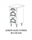 Flóra alsó konyha elem A/40/3F