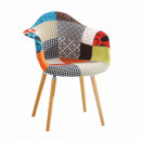 KADIR NEW TIP 1 - Fotel, anyag patchwork/bükk