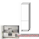 LINE WHITE alsó szekrény szekrény extra magas fényű fehér színben - 202 cm